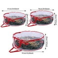 thumbnail image 2 of Christmas Wreath Storage Container with Durable Handle and Zipper for Holiday Organization Home Textile Storage Solution, 2 of 7