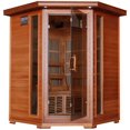 thumbnail image 1 of Radiant Saunas 3-Person Cedar Corner Infrared Sauna with 7 Carbon Heaters, 1 of 8