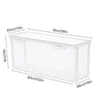 thumbnail image 5 of PPgejGEK Airtight Bread Storage Containers Plastic Reusable Loaf Cake Clear Bread Dispenser Fresh Bread Bin Regular 21.3x14.7x12.7cm/8.38x5.78x5in or Long 30x10.5x13cm/11.81x4.13x5.12in, 5 of 9