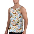 thumbnail image 2 of Easygdp Insects and Flowers Men's Tank Top, Sleeveless Muscle T Shirts, Breathable, Quick-Dry, Loose for Gym, Running, Fitness - 3X-Large, 2 of 9