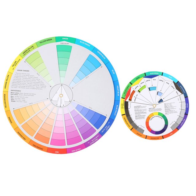 VGEBY Color Wheel For The Artists 2pcs Color Wheel Pigment Color Chart Wheel Mixing Guide Accessory