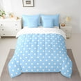 thumbnail image 2 of Manfei Polka Dots Bedding Comforter Set 7-Piece for Teens Adults,Minimalist Geometric King Bedding Sets,Vintage Aesthetic Ultra Soft Bed Sheets,Breathable Home Decor,Reversible, 2 of 8