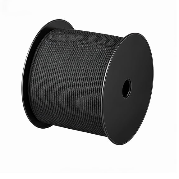 KFFKFF Durable Paracord Rope 5/32 in x 1000 ft, Nylon Survival Cord with 7 Strands, 600 lbs Breaking Strength, Multipurpose Utility Rope for Camping, Outdoor Activities, and Crafting, Black