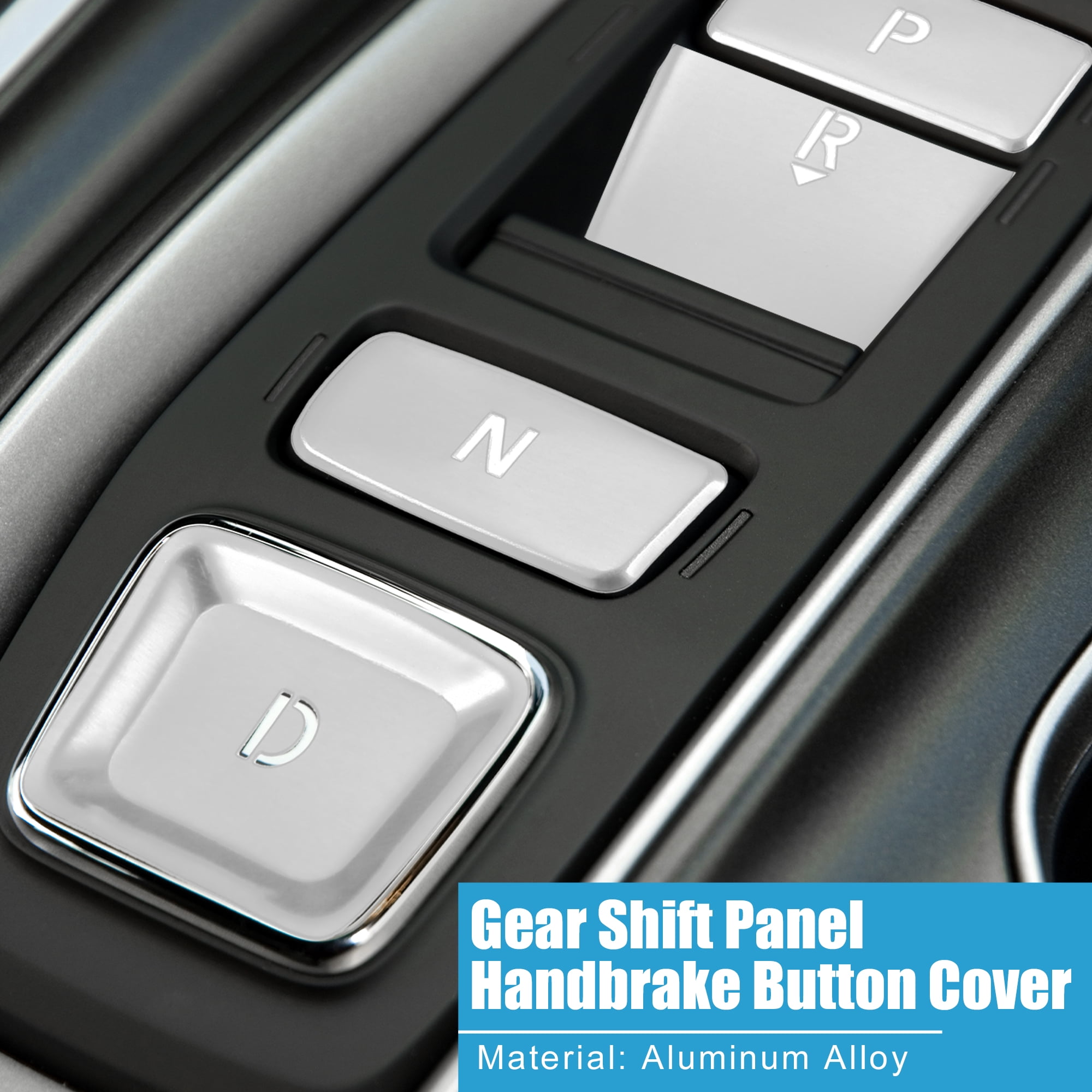 Unique Bargains Gear Shift Handbrake Cover for Honda Accord 2018-2022 Silver Tone