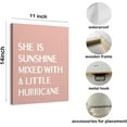 thumbnail image 6 of Girls Boho Room Decor,She Is Sunshine Mixed With a Little Hurricane Framed Canvas Wall Art Decor 11×14,Girls Wall Decor,Boho Sunshine Girls Nursery Little Girl Room Wall Art Framed Decor Prints, 6 of 6