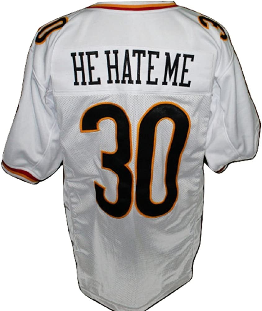  Rod Smart He Hate Me Football Jersey All Sewn LV Outlaw (34)  White : Clothing, Shoes & Jewelry