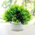 thumbnail image 4 of Walbest 5.12" Fake Potted Pine Plants Plastic Artificial Mini Bonsai Plants for Home Office Desktop Decoration, 4 of 7
