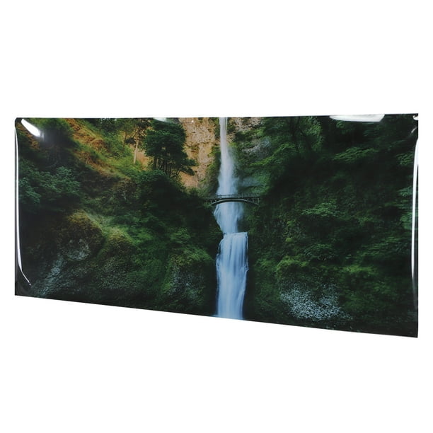 Fish Tank Poster,PVC Adhesive Jungle Waterfall Fish Tank Decoration