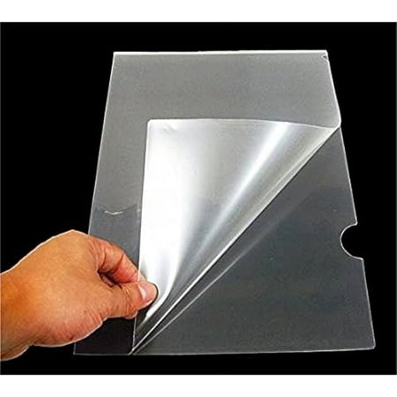 Dossier en L Robuste Format A4 Transparent Porte-Documents Organisateur (Lot de 10 Pochettes) Épaisseur 200 Microns