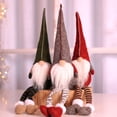 thumbnail image 2 of Adornos navideños Muñeco Rudolph Piernas Largas Rojo Verde Gris 3 piezas, 2 of 5