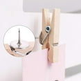 thumbnail image 2 of Shangren Solid Wooden Clips Paper Photo DIY Arts Pushpin Peg Thumbtacks for Note Bulletin 100pcs, 2 of 6