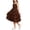 Dresses-A516Brown, variant on Big Girls Sleeveless Tiered Skirt Dress Pleated Front with Bow Knot Waist Belt formal Wedding Guest Church Wear Preppy Uniform Style Swing Frock