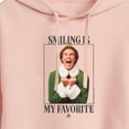 thumbnail image 3 of ELF - Christmas Smile - Juniors Cropped Pullover Hoodie, 3 of 5
