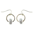 thumbnail image 1 of AB Finish Dangle-Earrings With Bead Accents Gold-Tone & White Colored #LQE3713, 1 of 2