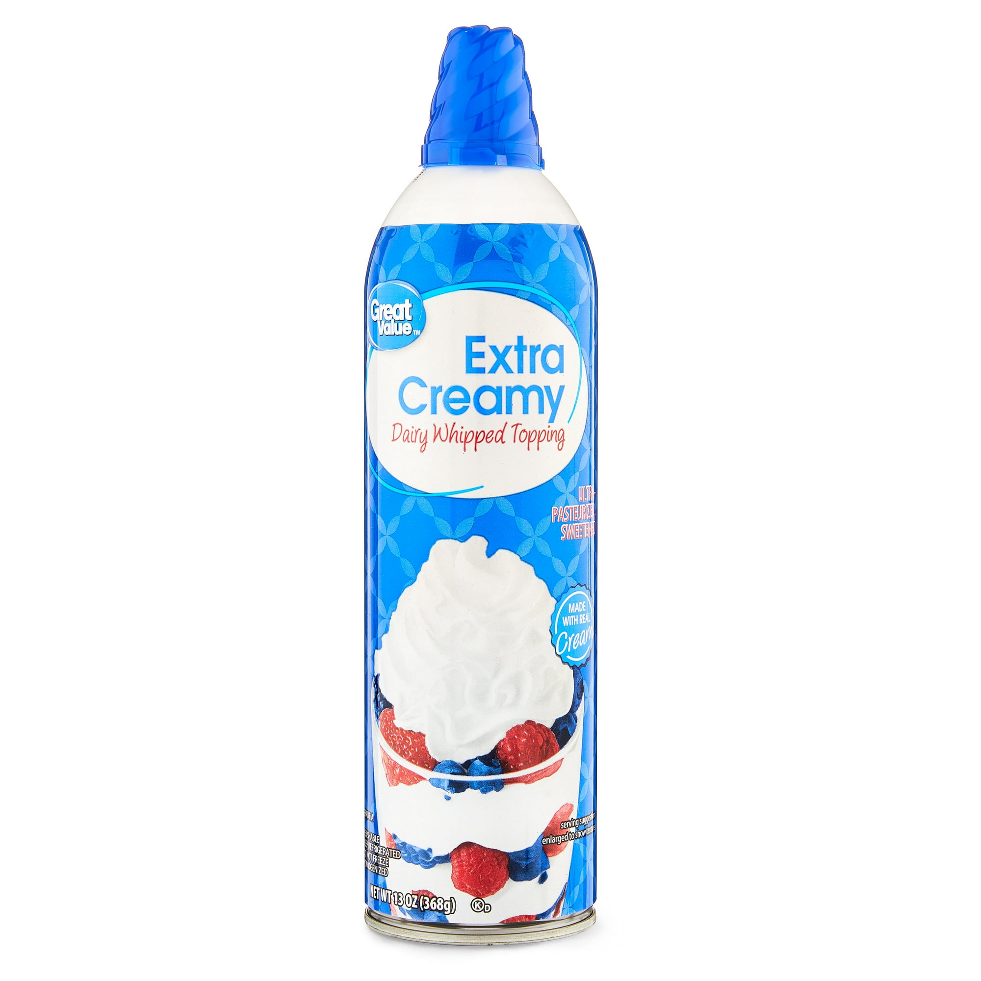 Great Value Extra Creamy Dairy Whipped Topping, 13 oz