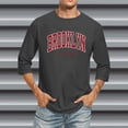 thumbnail image 2 of T-Shirts pour Hommes Manches 3/4 Col Rond Confortable Couleur Dégradée Ajusté Gris Foncé Automne Taille m, 2 of 4