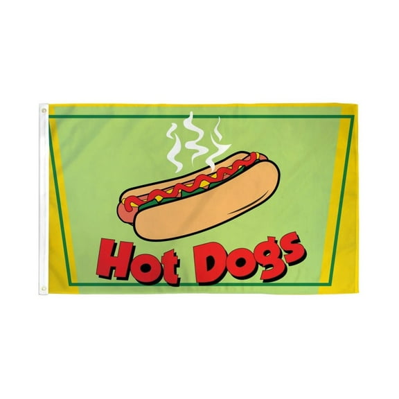 Hot Dogs Flag 3x5ft Poly