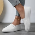 thumbnail image 5 of Womens Lightweight Canvas Slip On Sneakers Comfortable Non Slip Work Shoes Breathable Casual Dress Shoes, 5 of 7