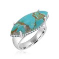 thumbnail image 2 of Gemistry "GG Collection" Bold Marquise Cabochon Gemstone High Polish Ring in Sterling Silver, 2 of 4
