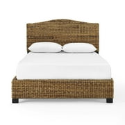 Crosley Furniture Serena Wood Queen Banana Leaf Panel Bed in Natural