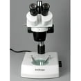 thumbnail image 4 of AmScope SW-2T24Z Trinocular Stereo Microscope, WH10x Eyepieces, 20X/40X/80X Magnification, 2X/4X Objective, Upper and Lower Halogen Lighting, Pillar Stand, 110V-120V, Includes 2.0x Barlow Lens, 4 of 5