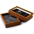 thumbnail image 4 of Solid Wooden Jewelry Box Ring Necklace Bracelet Display Case Jewelry Case Transparent Jewelry Organizer Case Jewelry Box, 4 of 7