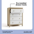 thumbnail image 5 of Storkcraft Alpine 4 Drawer Nursery Dresser, Driftwood with White, 5 of 12