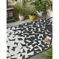 thumbnail image 3 of Unique Loom Outdoor Modern Collection Area Rug - Origami (9' x 12' Rectangle Black and White), 3 of 10