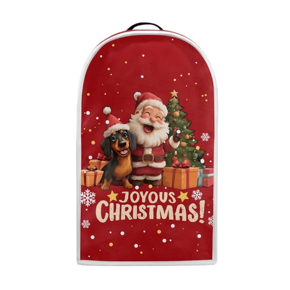HELLHERO Dustproof Kitchen Blender Dust Cover with Dachshund Santa Claus Pattern & Univesal 15.94"H x 9.45"L x 7.28"W