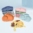 thumbnail image 4 of 9Pcs Children‘S Silicone Tableware Set Baby Non-Slip Divided Children‘S Plate Bowl With Suction Cup, 4 of 5