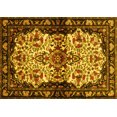 thumbnail image 1 of Ahgly Company Machine Washable Indoor Rectangle Persian Yellow Traditional Area Rugs, 5' x 7', 1 of 4