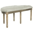 thumbnail image 6 of SAFAVIEH Abilene Tufted Rustic Semi Circle Bench, Grey/Rustic Oak, 6 of 10