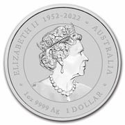 Perth Mint 2024 Lunar Series Silver Bullion Coin, Teal Dragon, Capsulated, 1 Piece