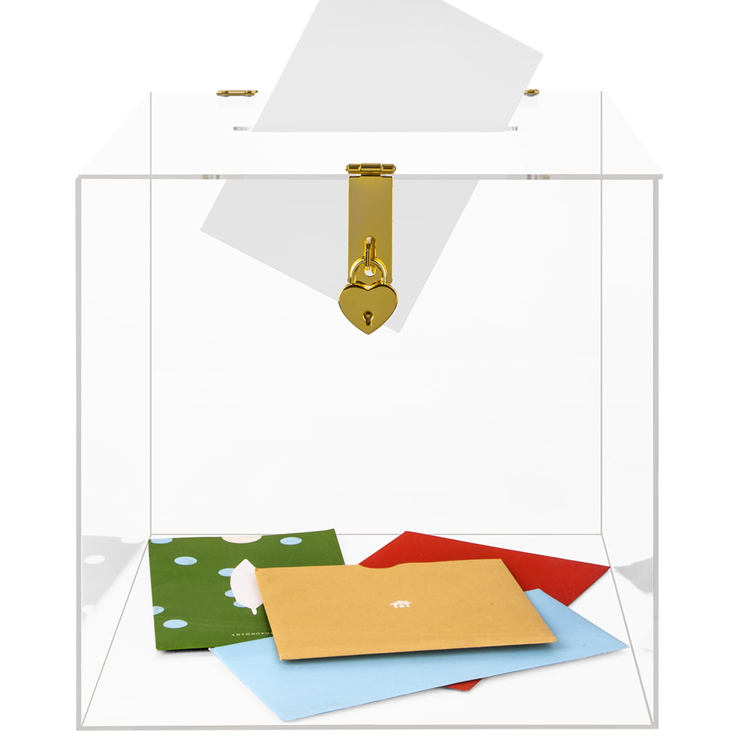 gift table wedding card box wedding locking box. CLEAR Acrylic card box