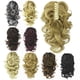 thumbnail image 5 of 1 pieza de peluca de pelo sintético rizado, mordazas, pinza, rizo, colas de caballo, extensiones de cabello, pinza para mujeres y niñas (1B), 5 of 5