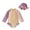 Khaki, variant on LYHao Girls Long Sleeve Swimsuit With Hood Color Block Design Comfortable Swimwear For Kids Toddler,2 Piece Bikini Swimsuit 18-24 Months Beige