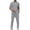 Gray, variant on YYDGH Men's 2 Piece Sets Solid Color Casual Short Sleeve Polo T Shirt Straight Leg Pants with Pockets Fahion Summer Outfits