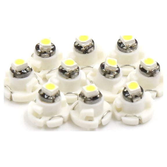 10pcs White Light T4.2 1210 1- Auto Car Dashboard Side Lamp Interior Bulb