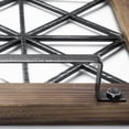 thumbnail image 6 of Mercana Ellingson Rectangular Black Metal Glass Bottom Tray, 6 of 9