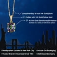 thumbnail image 2 of Gem Stone King 14K Yellow Gold Green Mystic Topaz Pendant Necklace | 2.30 Cttw | Gemstone November Birthstone | Oval 9X7MM | Gold Necklace for Women | With 18 inch Gold Chain, 2 of 6