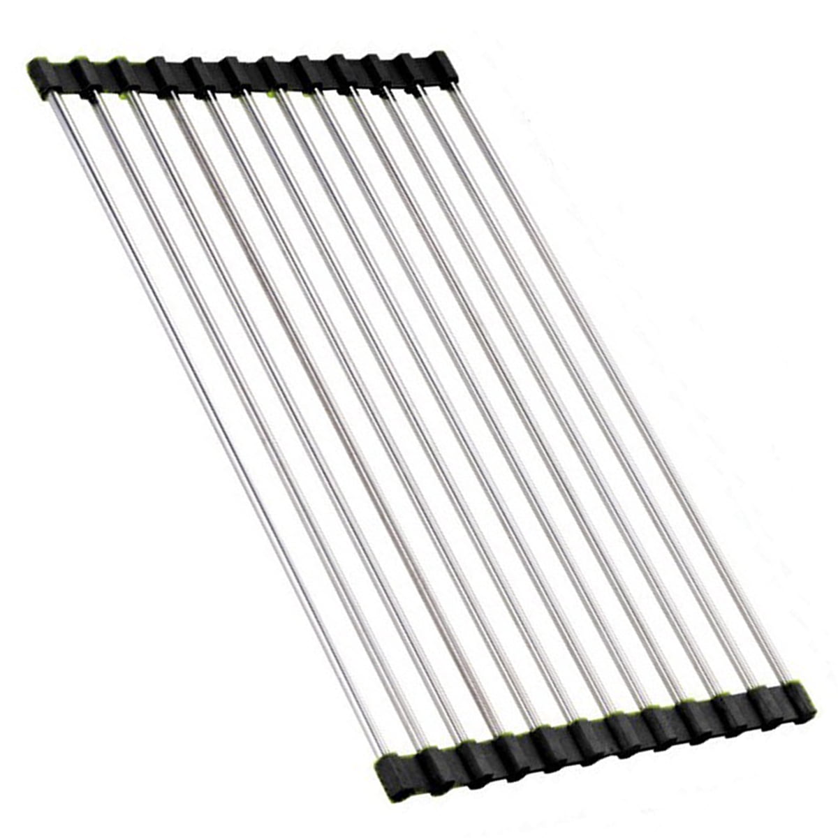 Amco 5222608 Roll up Dish Drying Over the Sink Rack Mat with Stainless Steel Wires 20.5-Inch-by-13.25-Inch Silver/Black Amco 5222608 Roll up Dish Drying Over the Sink Rack Mat with Stainless Steel Wires 20.5-Inch-by-13.25-Inch Silver/Black