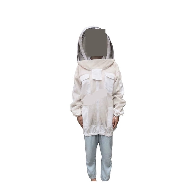 Beekeeping Suit Bee Clothes Beekeeping Coat Special Beekeeping Tools Thickening Three Layer Ne Twork Breathable Half Body Suit ,Comprehensive Protection