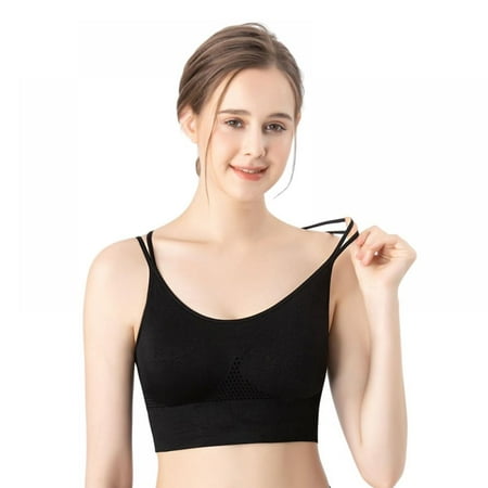 

Women Backless Sports Vest Bra Breathable Mesh Non Steel Ring Sports Yoga Sleep Fitness Bra