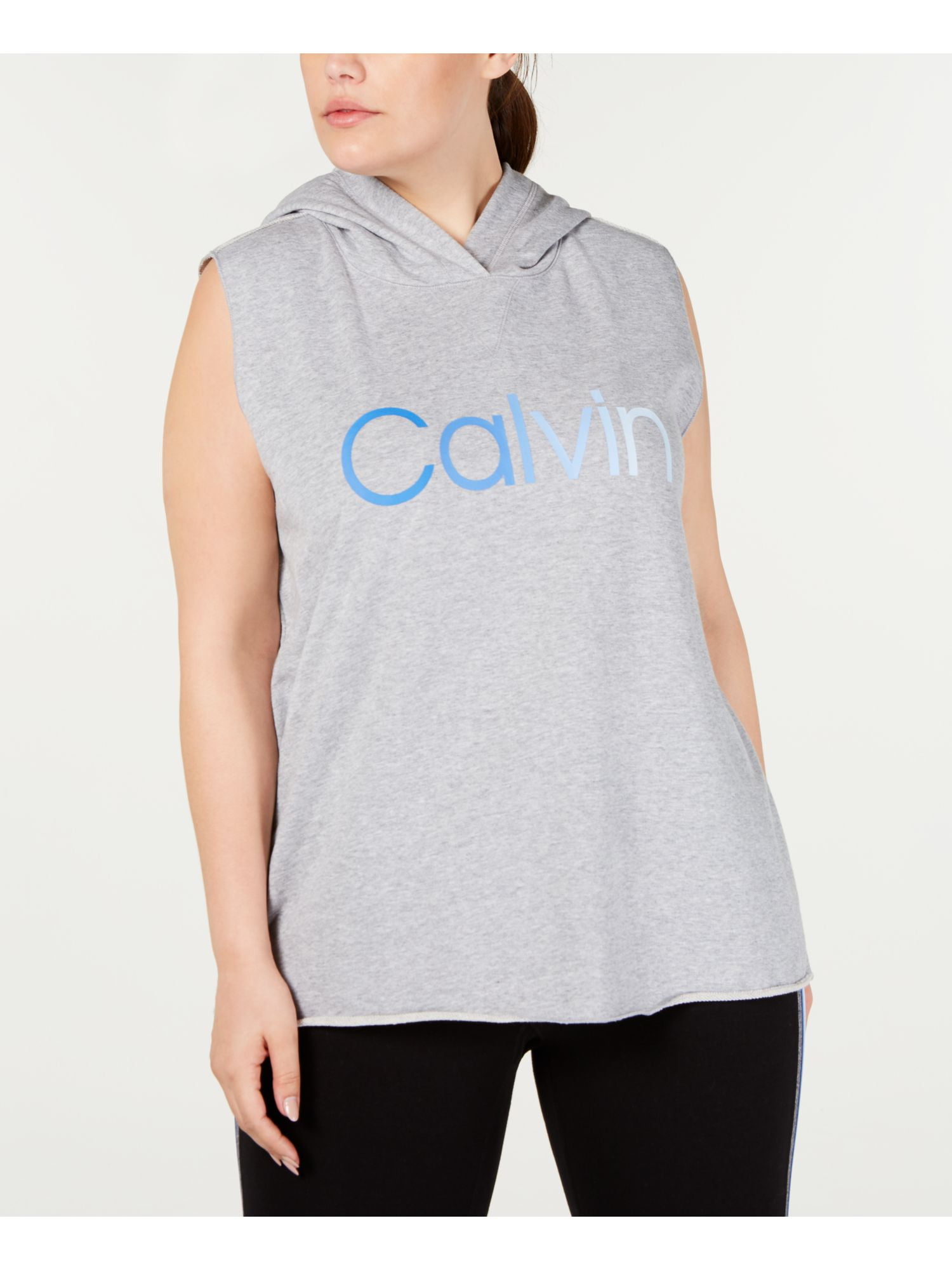 plus size sleeveless hoodie