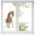thumbnail image 2 of Funny Giraffes Window Privacy Film, Cute Art Fun Lovely Animals on Toilets Static Cling UV Sun Blocking Tint Film Heat Control Windows Films for Bedroom Bathroom, Window Stickers 17.7"x39.3", 2 of 8