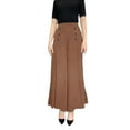 thumbnail image 2 of Pantalones de pierna ancha para mujer, pantalones rectos decorados con botones de cintura alta, ropa de calle elástica, pantalones palazzo largos para , MARRÓN, 2XL Salvador Dali Pantalones de pierna ancha para mujer, 2 of 10
