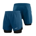 thumbnail image 1 of Lixada Men's 2-in-1 Running Shorts Quick Drying Breathable Active Training Exercise Jogging Cycling Shorts with Longer Liner, 1 of 7