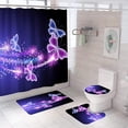 thumbnail image 2 of BBEST Purple Butterfly Shower Curtain Set, 72” x 72”, Waterproof Polyester 4 Count, 2 of 5