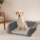 thumbnail image 5 of Inodoro para perros, bandeja sanitaria desmontable con soporte para almohadilla de orina, bandeja para orinar para perros Gris, 5 of 8