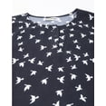 thumbnail image 5 of Moomaya Womens Printed Round Neck With Button Placket Long Summer Tunic Top, 5 of 8
